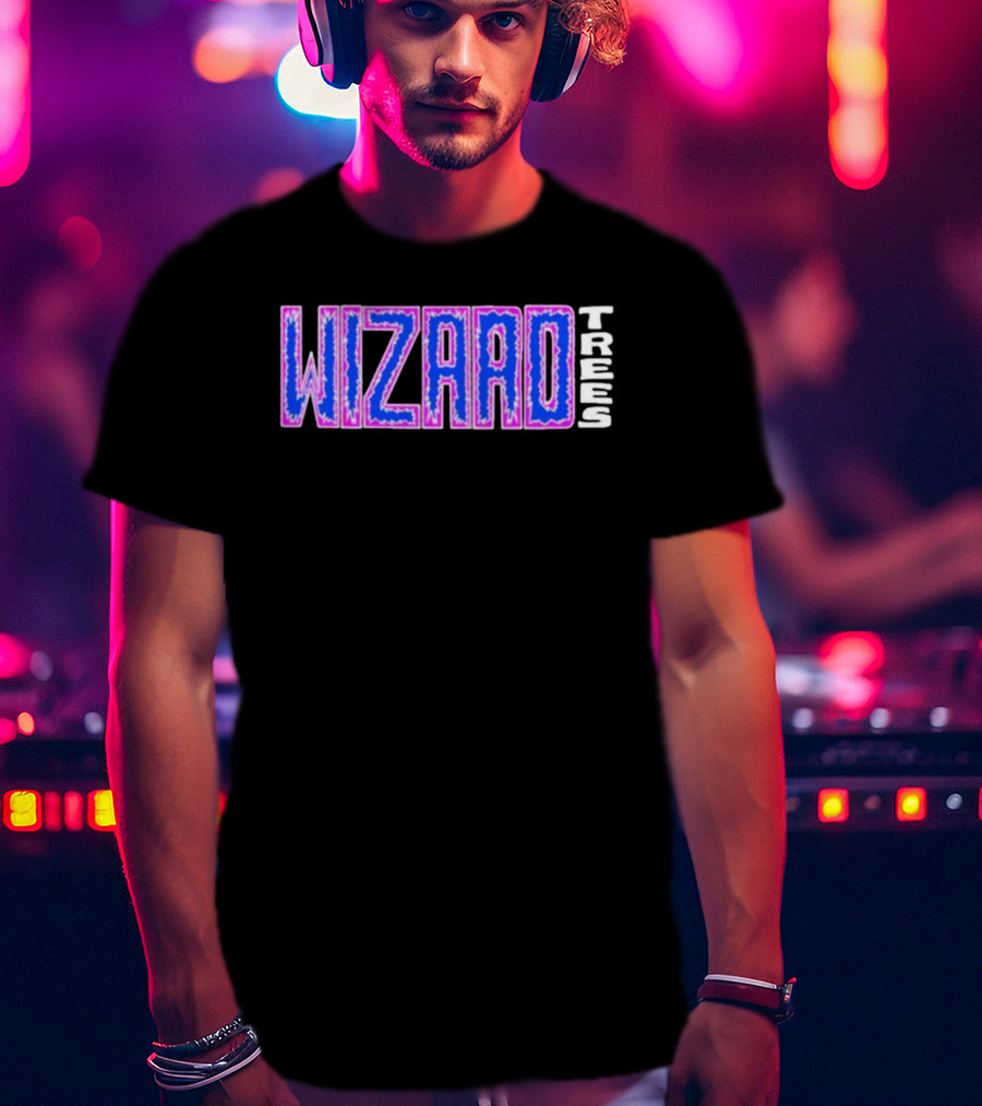 WIZARD TREES Static Electric Vibrant Pattern T-Shirt
