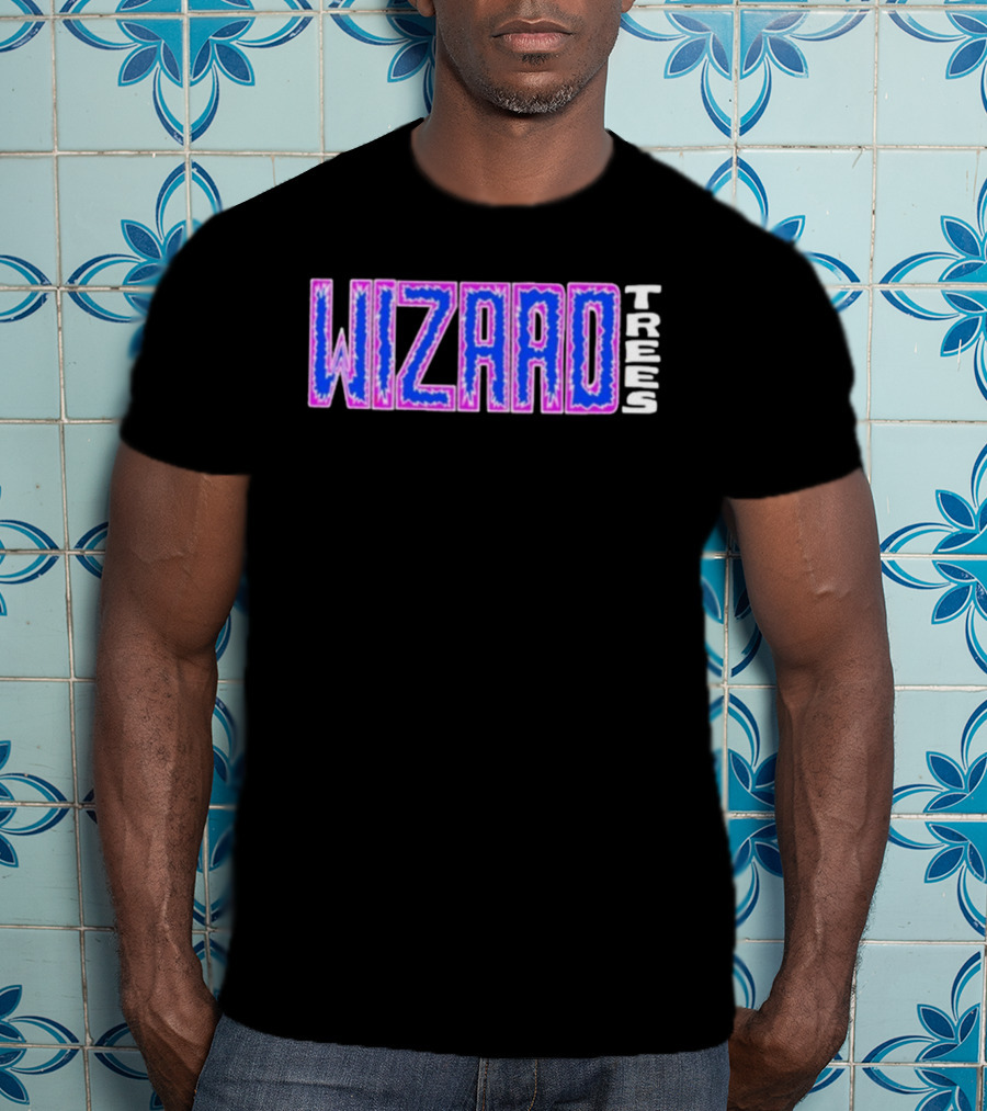 WIZARD TREES Static Electric Vibrant Pattern T-Shirt