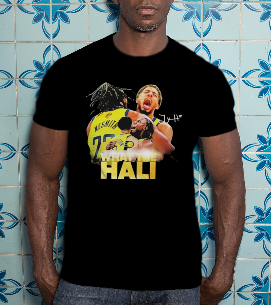 Tyrese Haliburton Hug Aaron Nesmith What The Hali Indiana Pacers 2025 T-Shirt