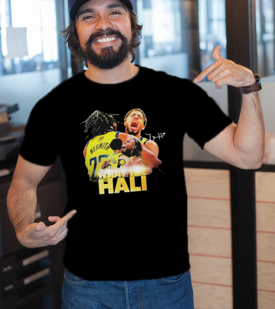 Tyrese Haliburton Hug Aaron Nesmith What The Hali Indiana Pacers 2025 T-Shirt