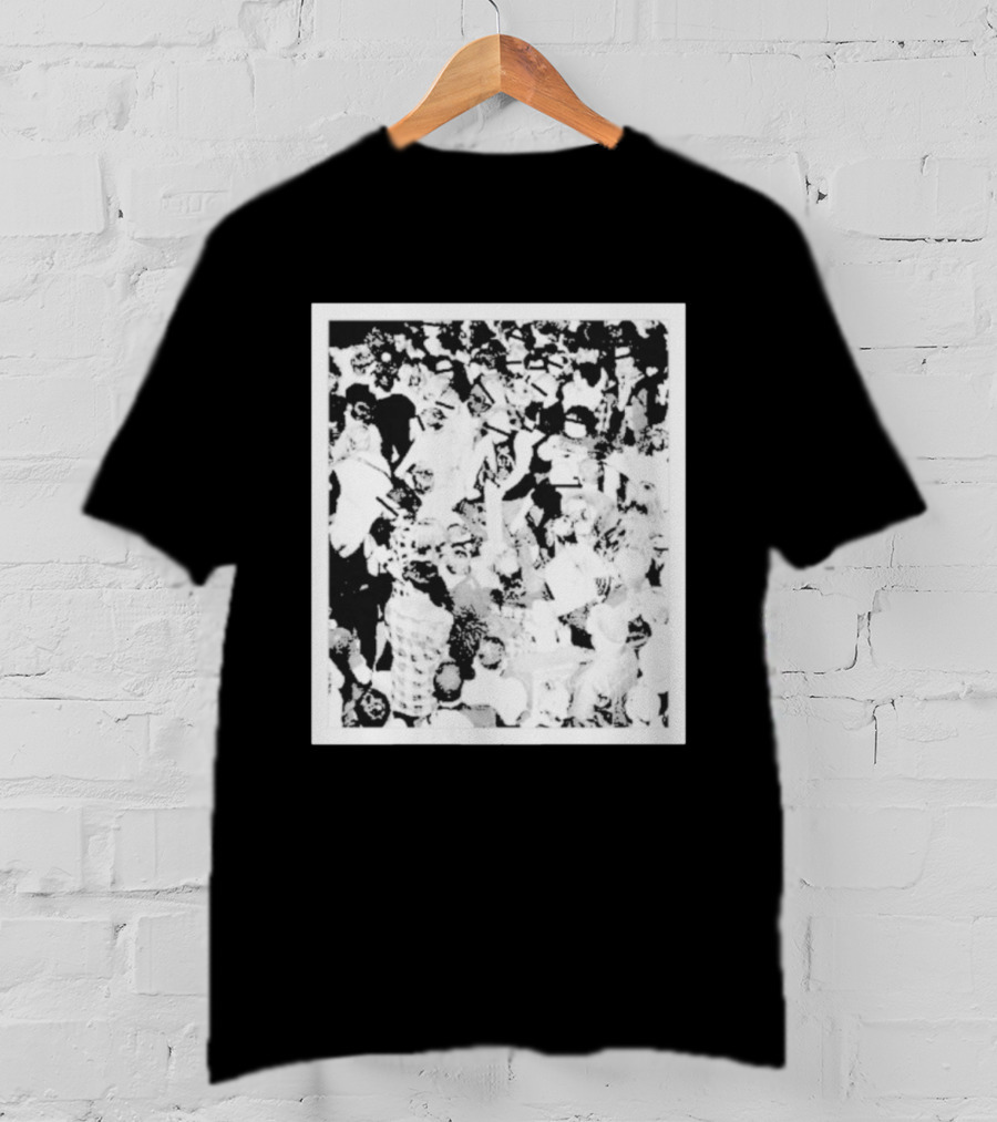 The Salt Shed Crowd Concert Gathering Black And White Photography T-Shirt