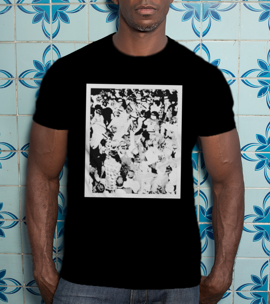 The Salt Shed Crowd Concert Gathering Black And White Photography T-Shirt