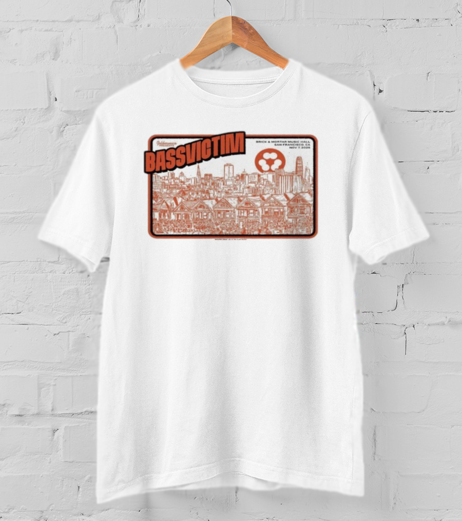 Bassvictim Brick & Mortar Music Hall San Francisco CA Nov 7 2025 Skyline Illustration T-Shirt