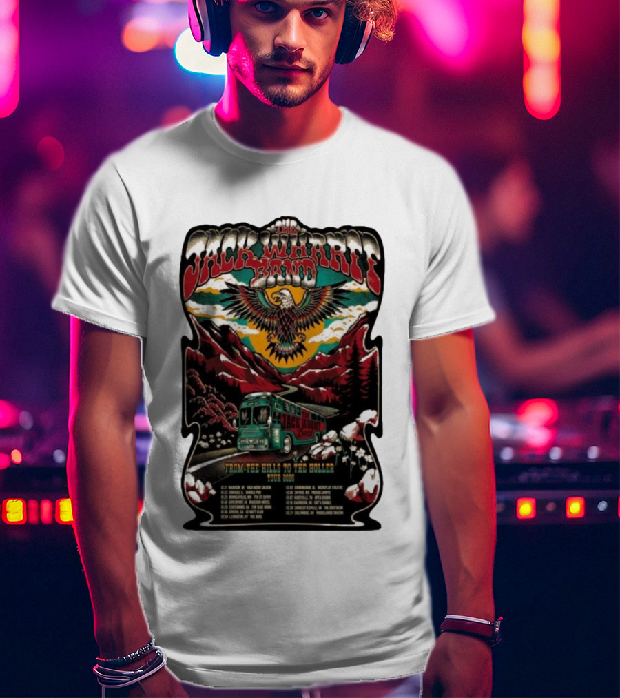 Jack Wharff Band From The Hills To The Holler Tour 2026 Eagle Mountain Bus Scene T-Shirt