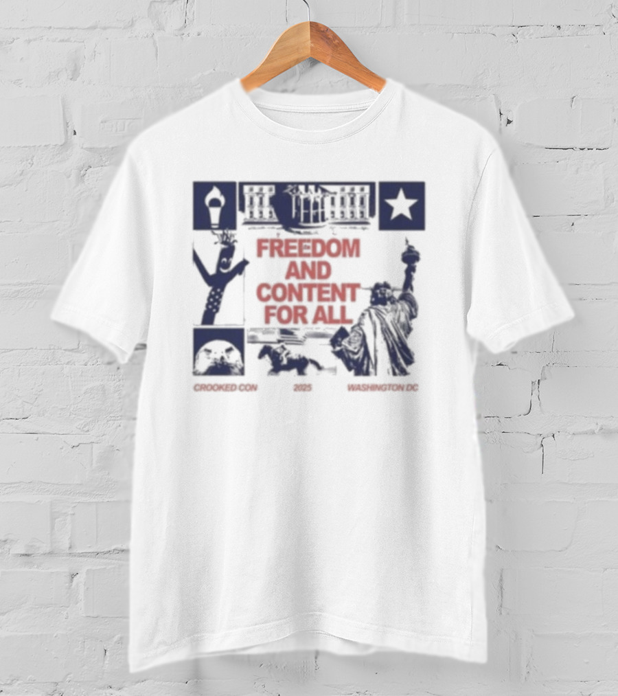 Crooked Com Freedom And Content For All Washington Revolution T-Shirt