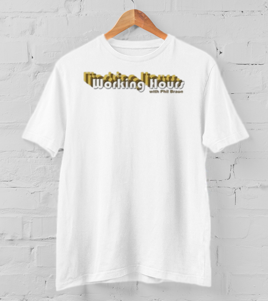 Office Hours Working Hours Phil Braun Retro 3D Text Style T-Shirt