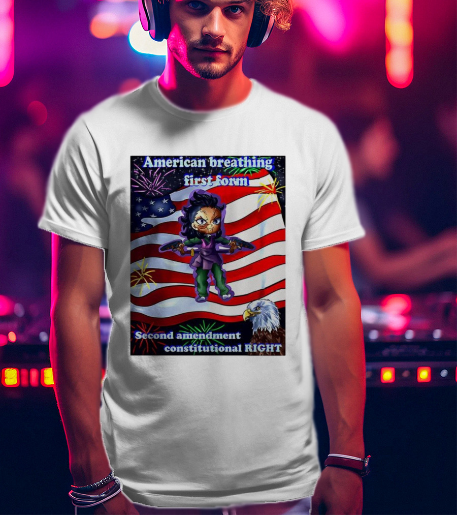 American Breathing First Form Second Amendment Constitutional Right T-Shirt