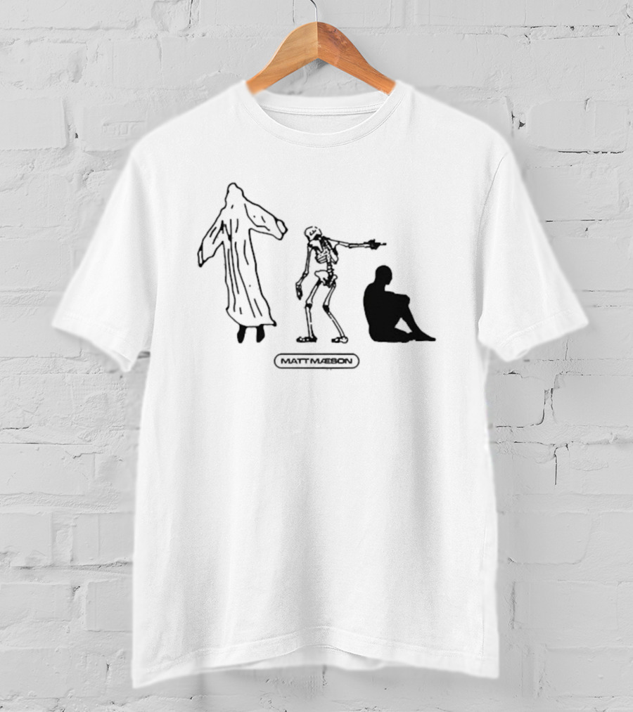 Matt Maeson Rational Skeleton Grim Reaper Meditation Silhouettes T-Shirt