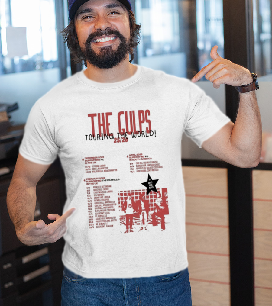 The Gulps Touring The World 2025-2026 Band World Tour Dates And Cities T-Shirt