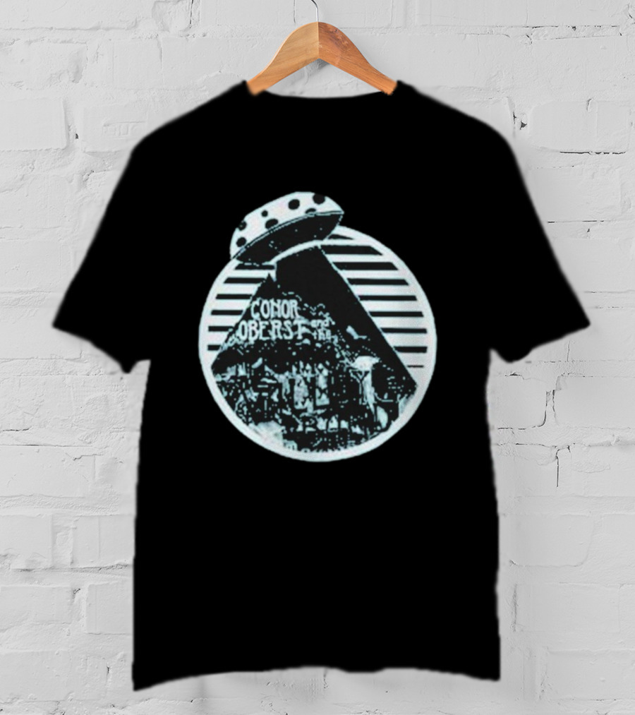 Conor Oberst Mystic Valley Band UFO Retro Alien Spaceship Circle T-Shirt