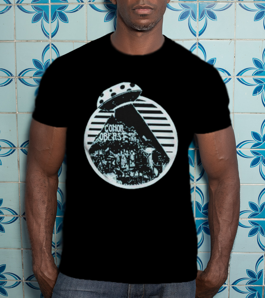 Conor Oberst Mystic Valley Band UFO Retro Alien Spaceship Circle T-Shirt