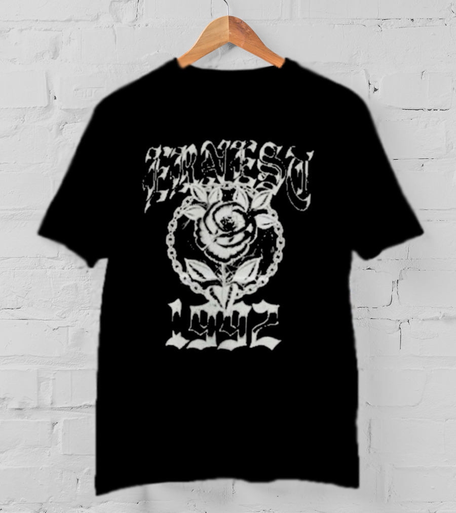 Ernest 1992 Rose Vintage Style Floral Design T-Shirt
