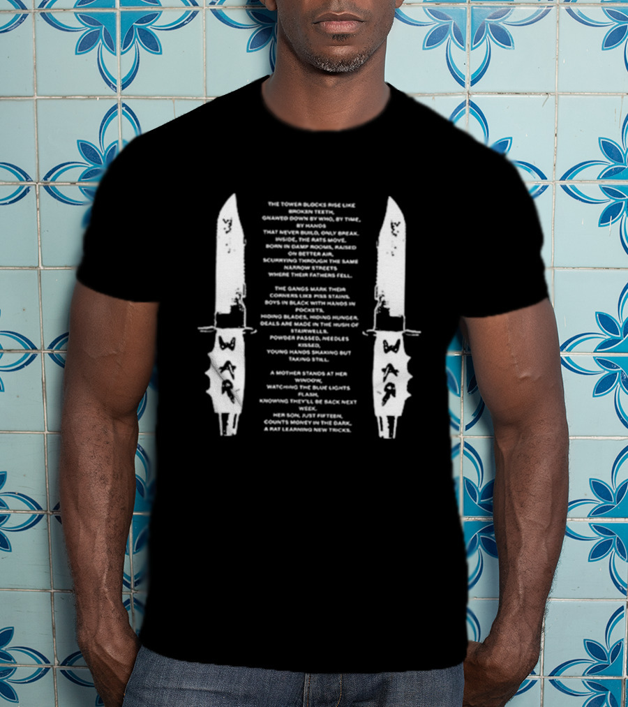 Esdeekid Council House Rat Knife Visage Of Blunter Shivs And Piercings T-Shirt