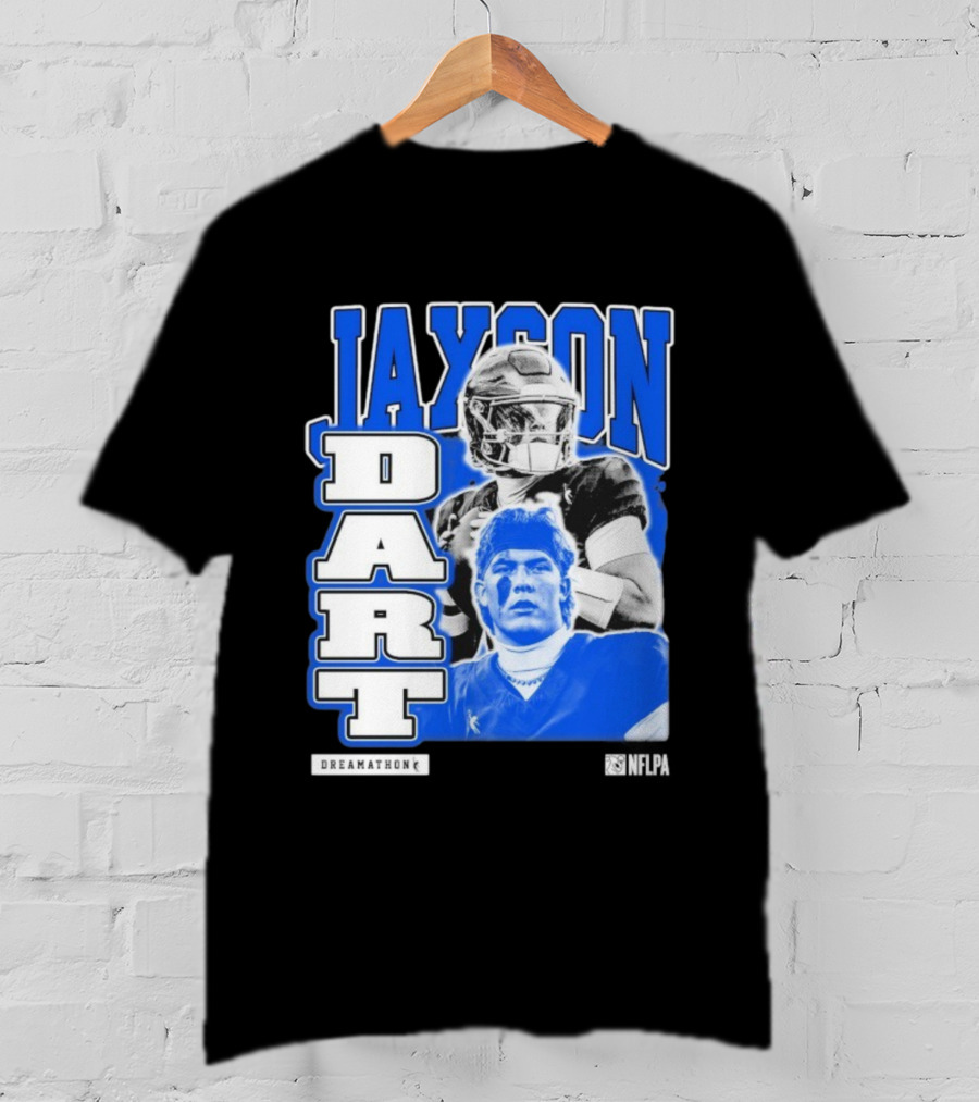 Jaxson Dart Dreamathon NFLPA Football Player Performance T-Shirt