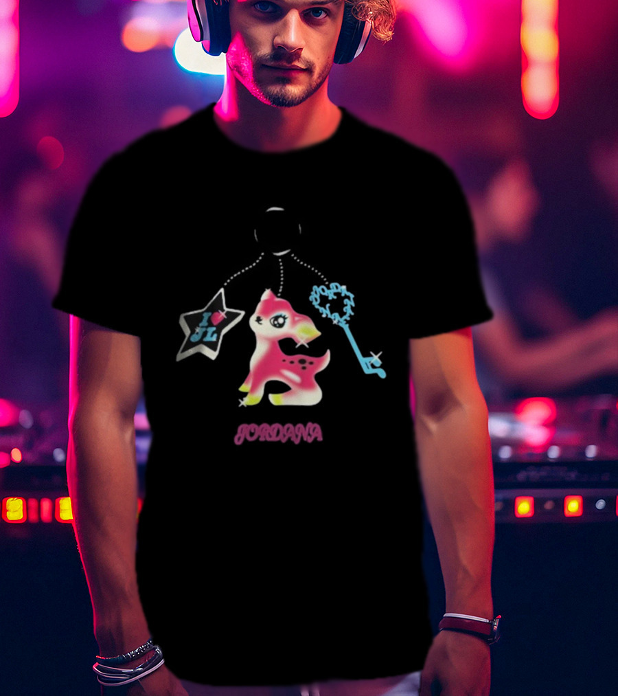 I Love JL Jordana Keychain Fawn Star Charm T-Shirt