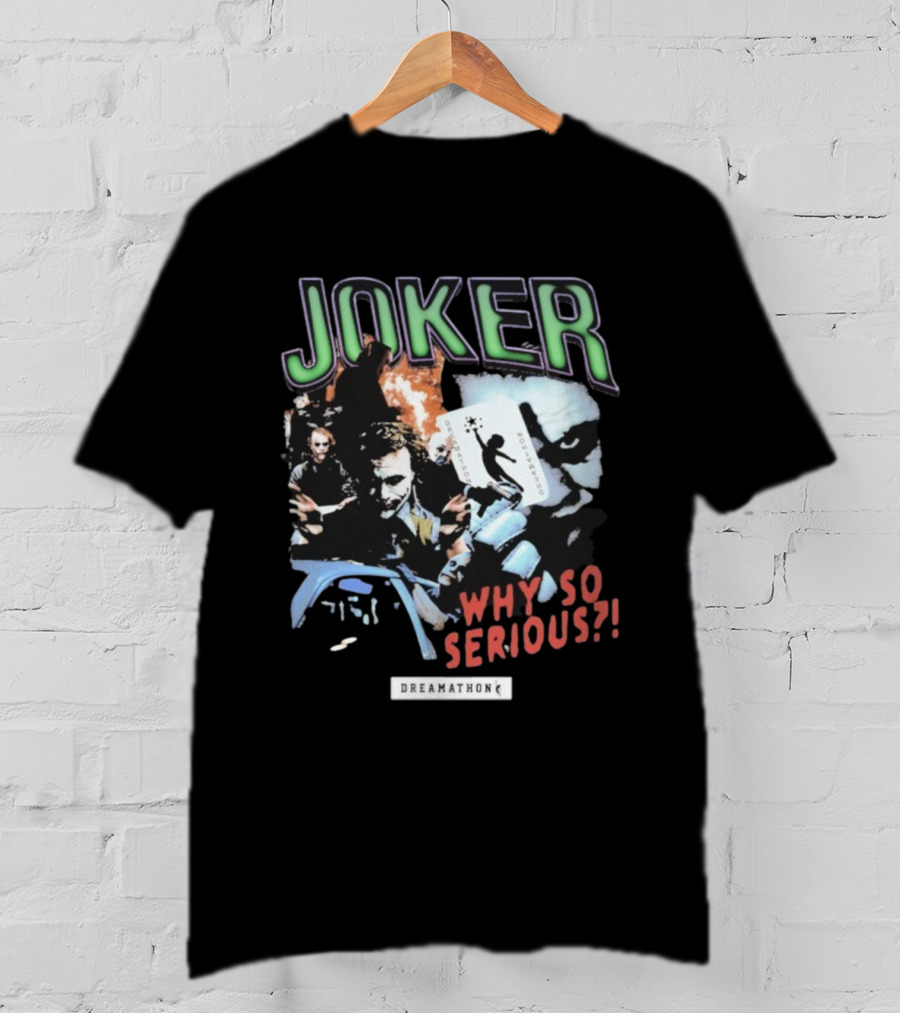 Joker Why So Serious Dreamathon Playing Card Artwork T-Shirt