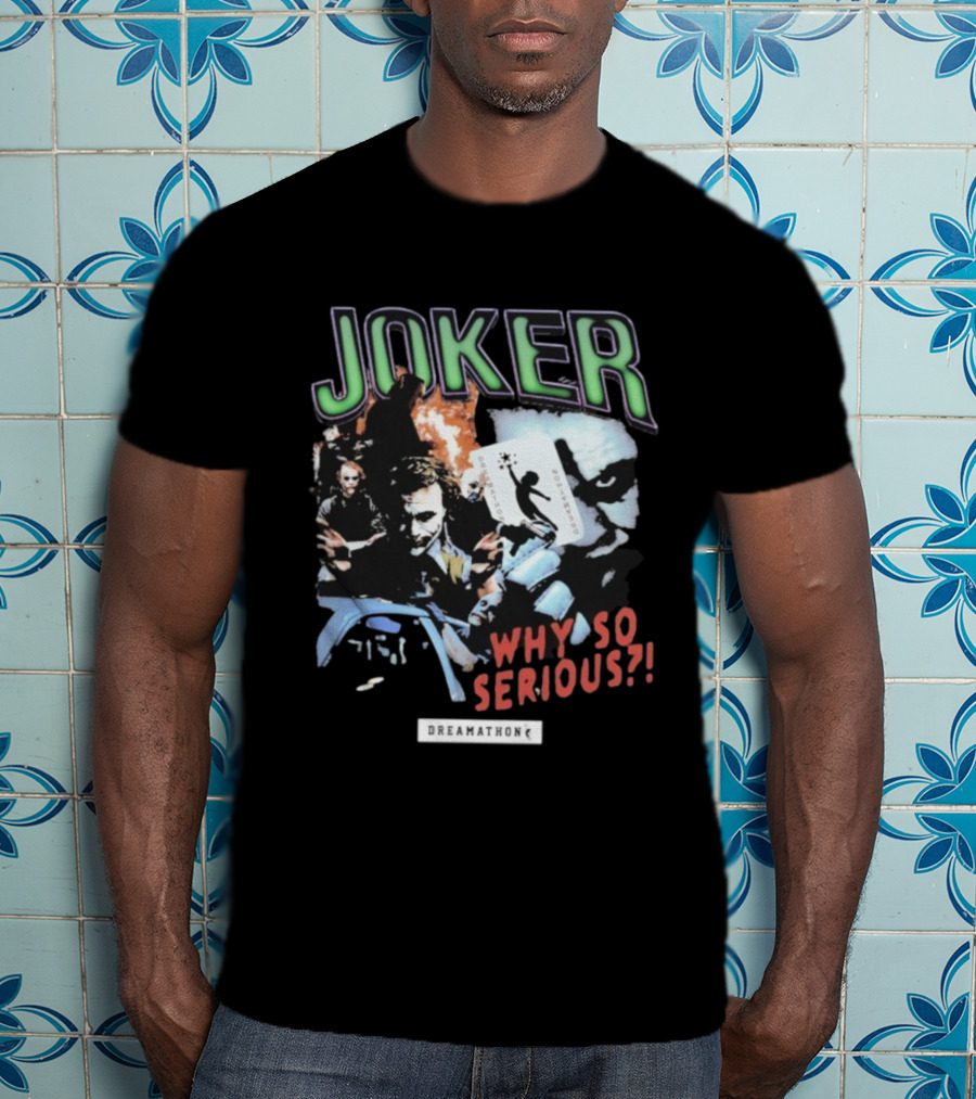Joker Why So Serious Dreamathon Playing Card Artwork T-Shirt