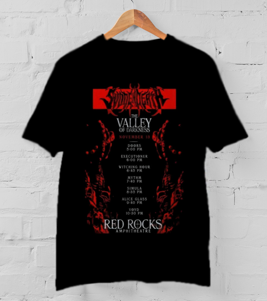 Svdden Death Valley November 13 2025 Event Red Rocks Amphitheatre T-Shirt