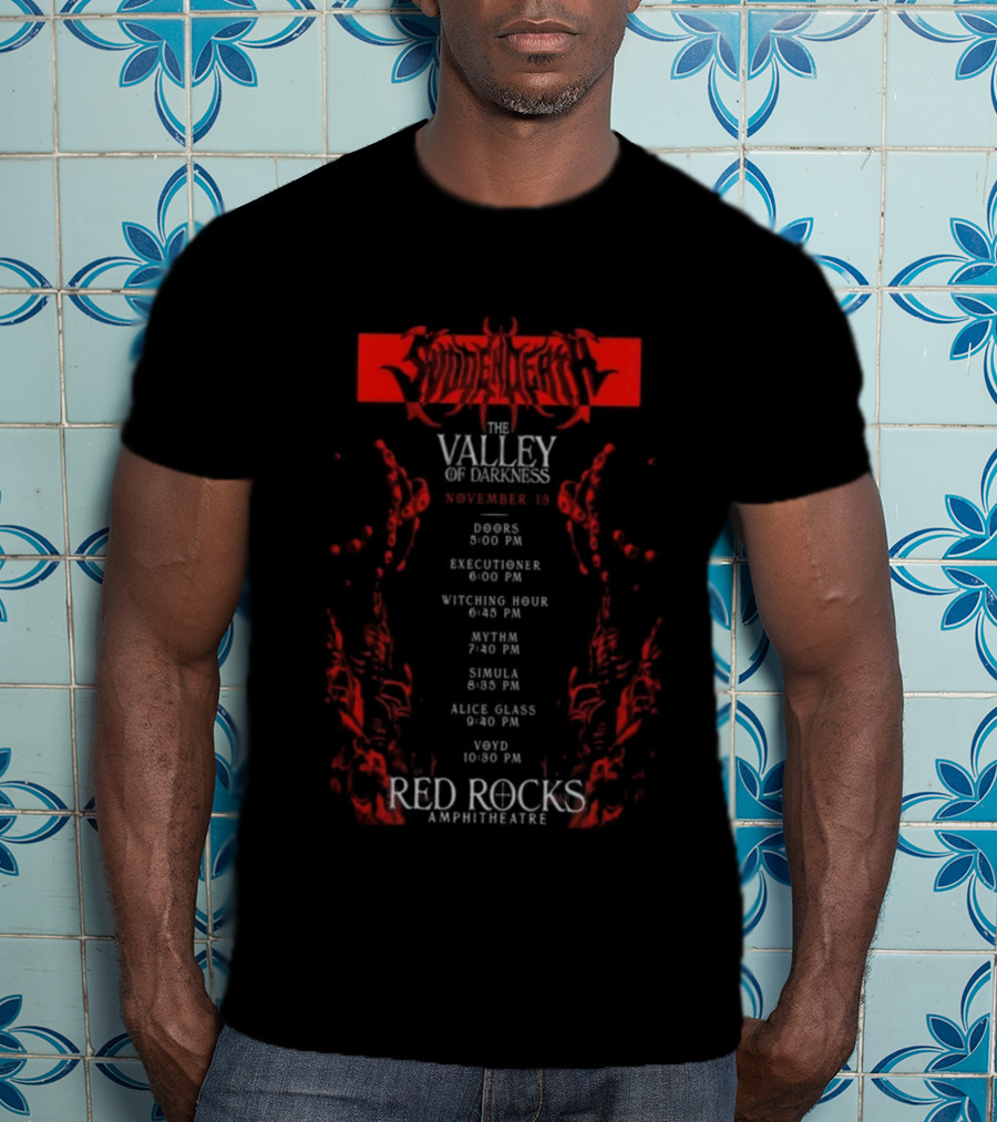 Svdden Death Valley November 13 2025 Event Red Rocks Amphitheatre T-Shirt