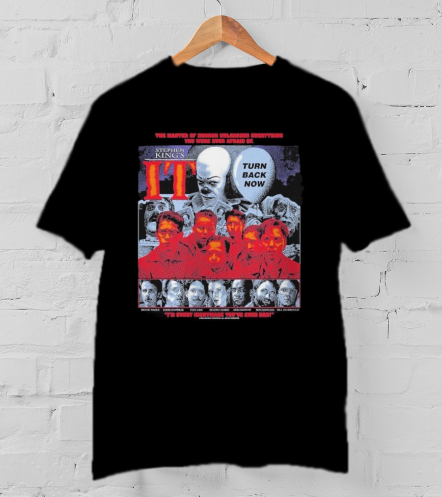 Stephen King's IT Turn Back Now The Master Of Horror Clown Nightmare T-Shirt