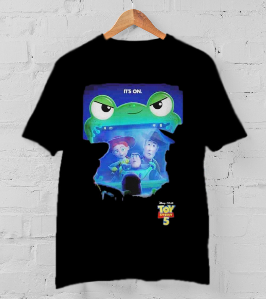 It's On Toy Story 5 In Theaters June 19 2026 Pixar Animation Film Promotion T-Shirt