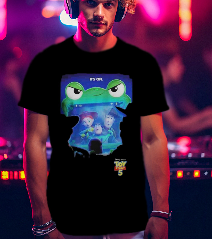 It's On Toy Story 5 In Theaters June 19 2026 Pixar Animation Film Promotion T-Shirt