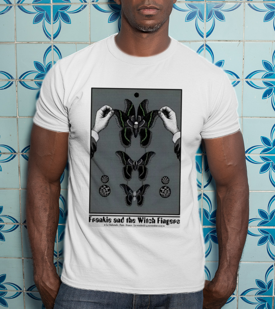 Frankie And The Witch Fingers Paris November 14 2025 Moth Hands Le Trianon France T-Shirt