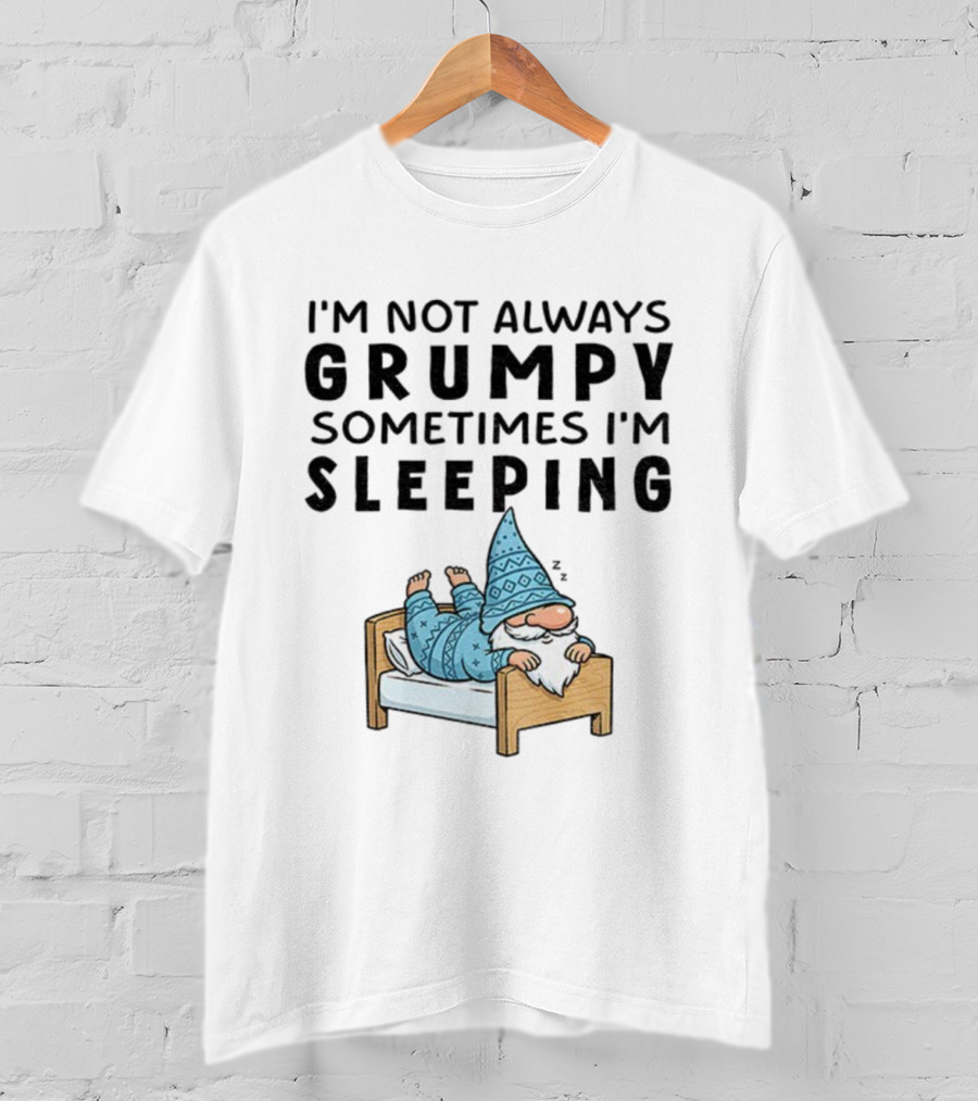 I'm Not Always Grumpy Sometimes I'm Sleeping Funny Gnome Pajamas T-Shirt