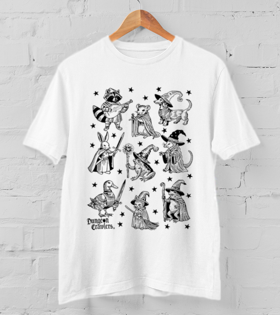 Dungeon Crawlers Animals In Wizard Costumes Fantasy Creatures T-Shirt