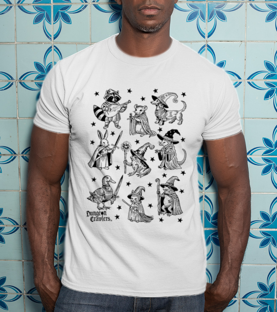 Dungeon Crawlers Animals In Wizard Costumes Fantasy Creatures T-Shirt