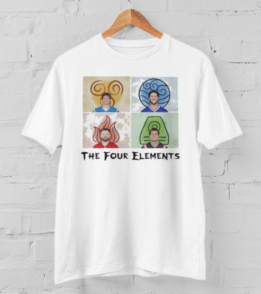 Josh Allen Drake Maye The Four Elements Quarterbacks T-Shirt