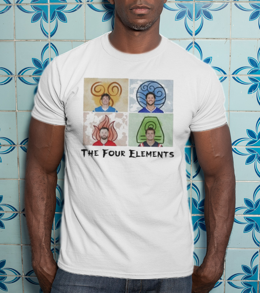 Josh Allen Drake Maye The Four Elements Quarterbacks T-Shirt