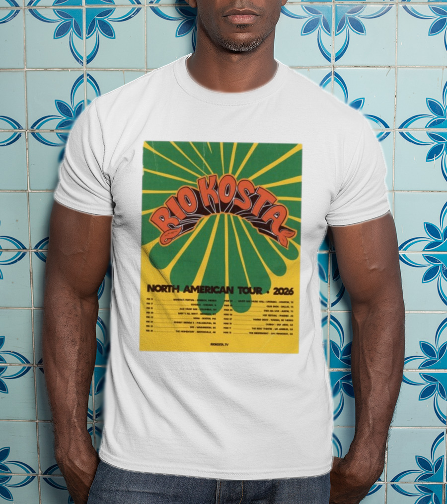Rio Kosta North American Tour 2026 Concert Dates And Cities T-Shirt