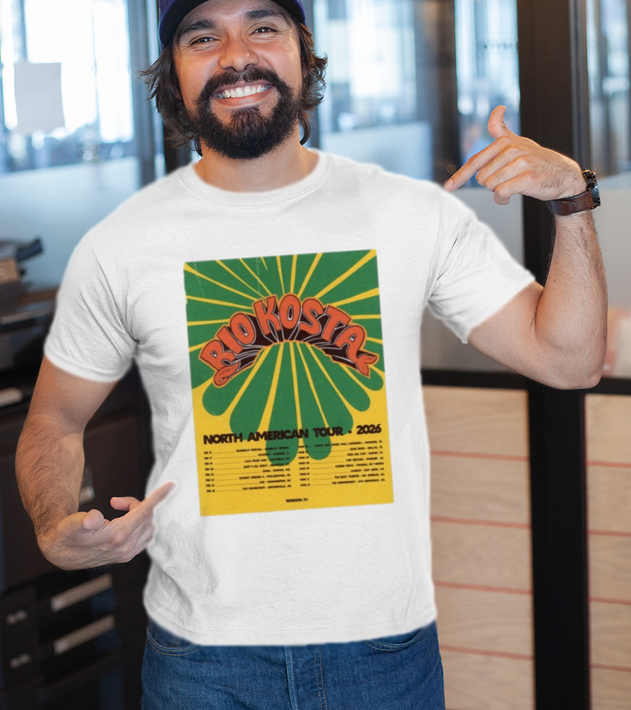Rio Kosta North American Tour 2026 Concert Dates And Cities T-Shirt