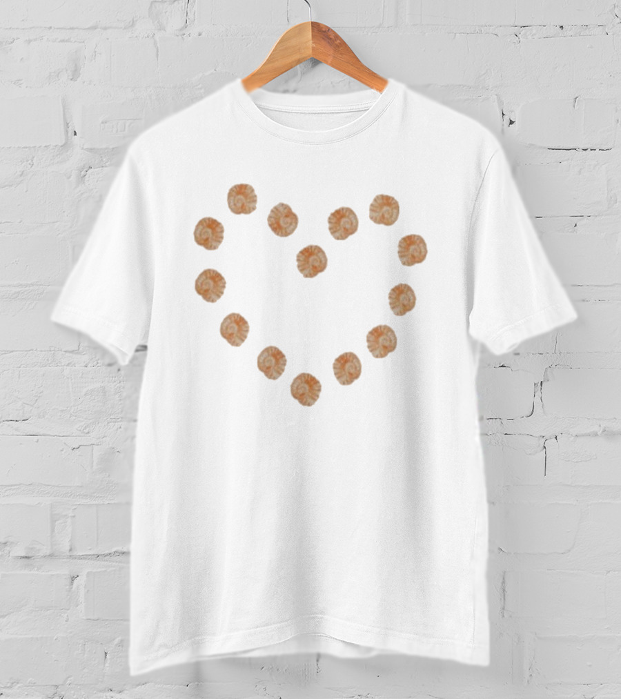 Sebastian Croft Queer Was Always Here Fossils Heart Pattern T-Shirt