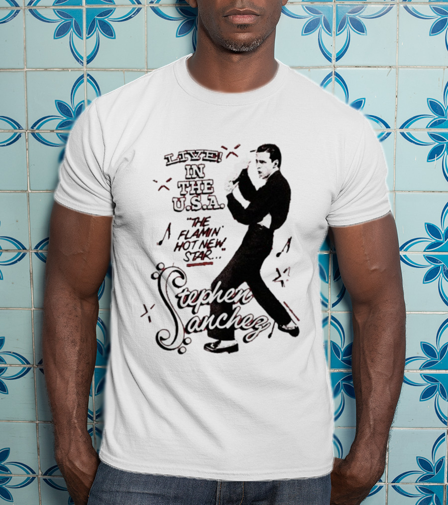 Stephen Sanchez Live In The USA Flamin’ Hot Star Retro Style T-Shirt
