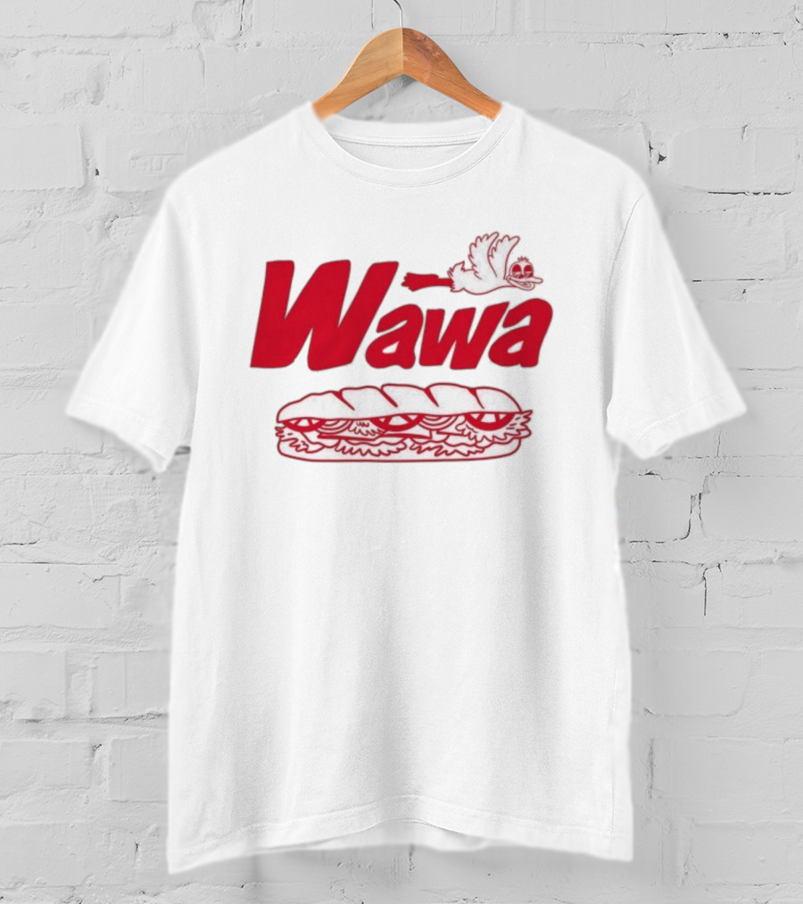 Wawa Bread Peace Bird Submarine Sandwich Flying Goose T-Shirt