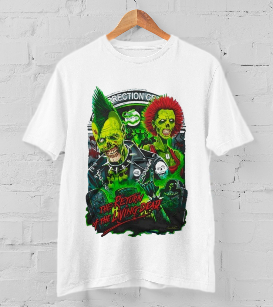 The Return Of The Living Dead Correctional Center Rot ‘N’ Roll Zombie Punk Compilation T-Shirt