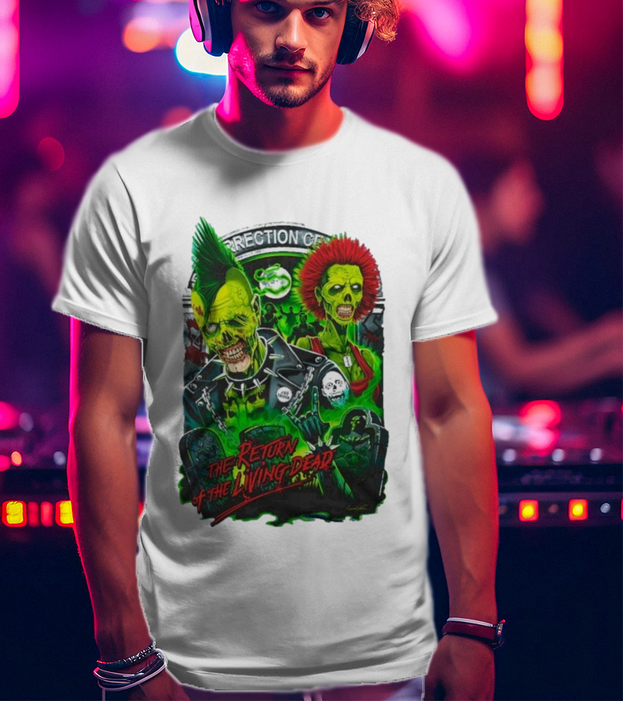 The Return Of The Living Dead Correctional Center Rot ‘N’ Roll Zombie Punk Compilation T-Shirt