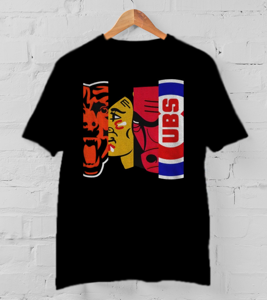 Chicago Bears Blackhawks Bulls Cubs 2025 T-Shirt