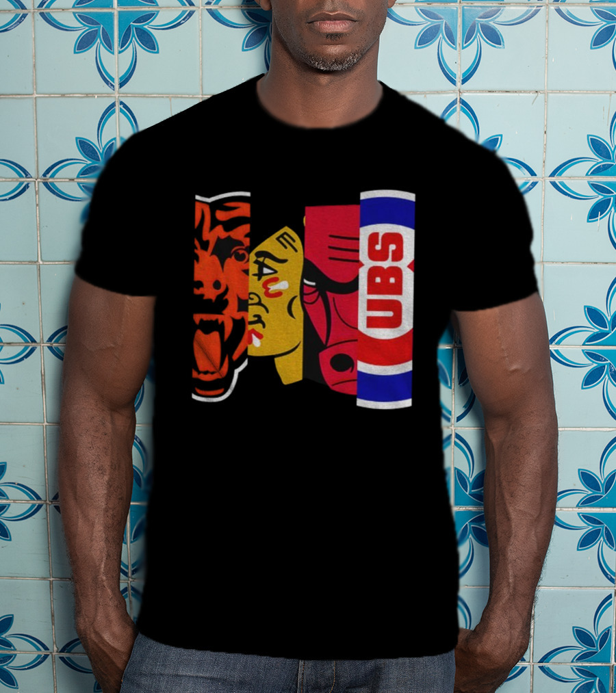 Chicago Bears Blackhawks Bulls Cubs 2025 T-Shirt