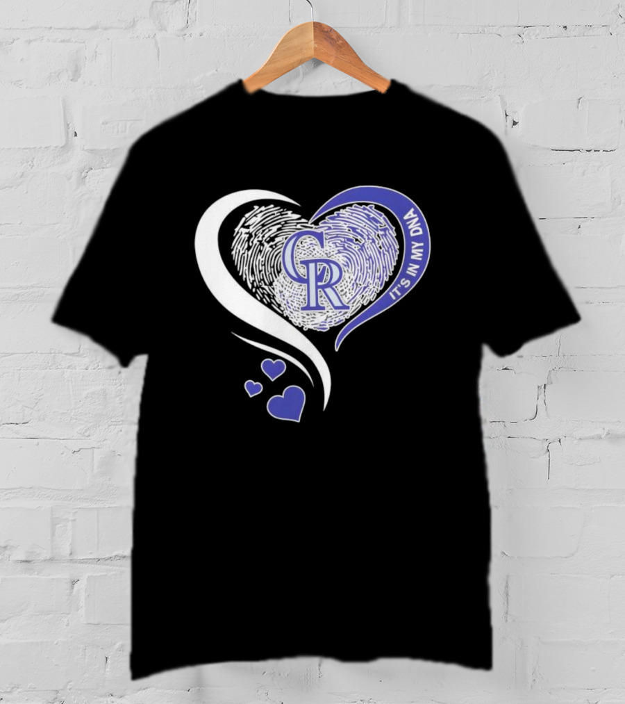 Colorado Rockies CR Heart It's In My DNA T-Shirt