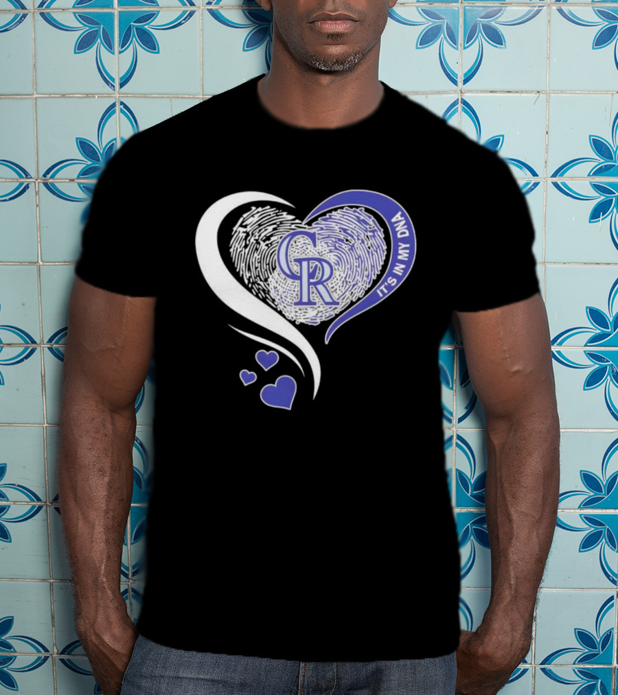 Colorado Rockies CR Heart It's In My DNA T-Shirt