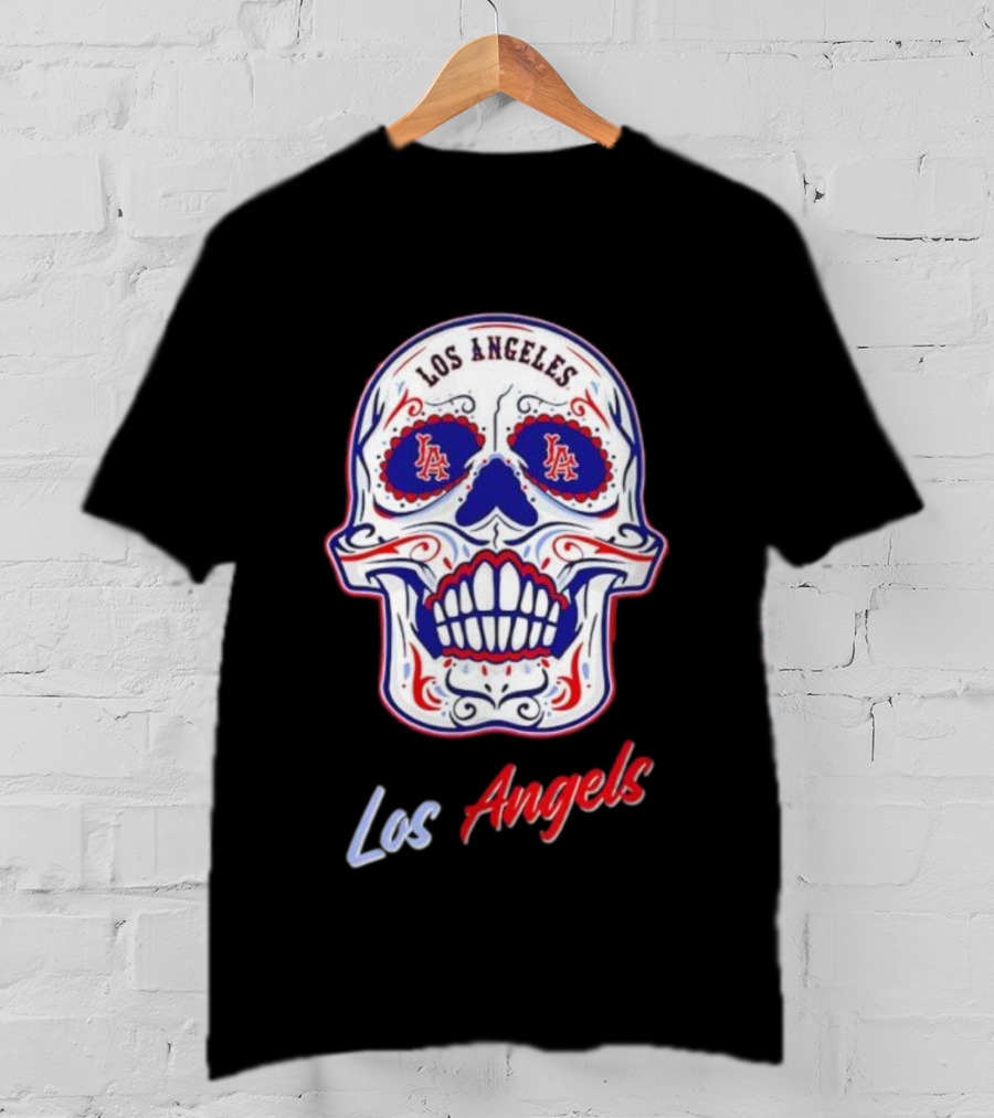Los Angeles Angels Sugar Skull LA Baseball T-Shirt