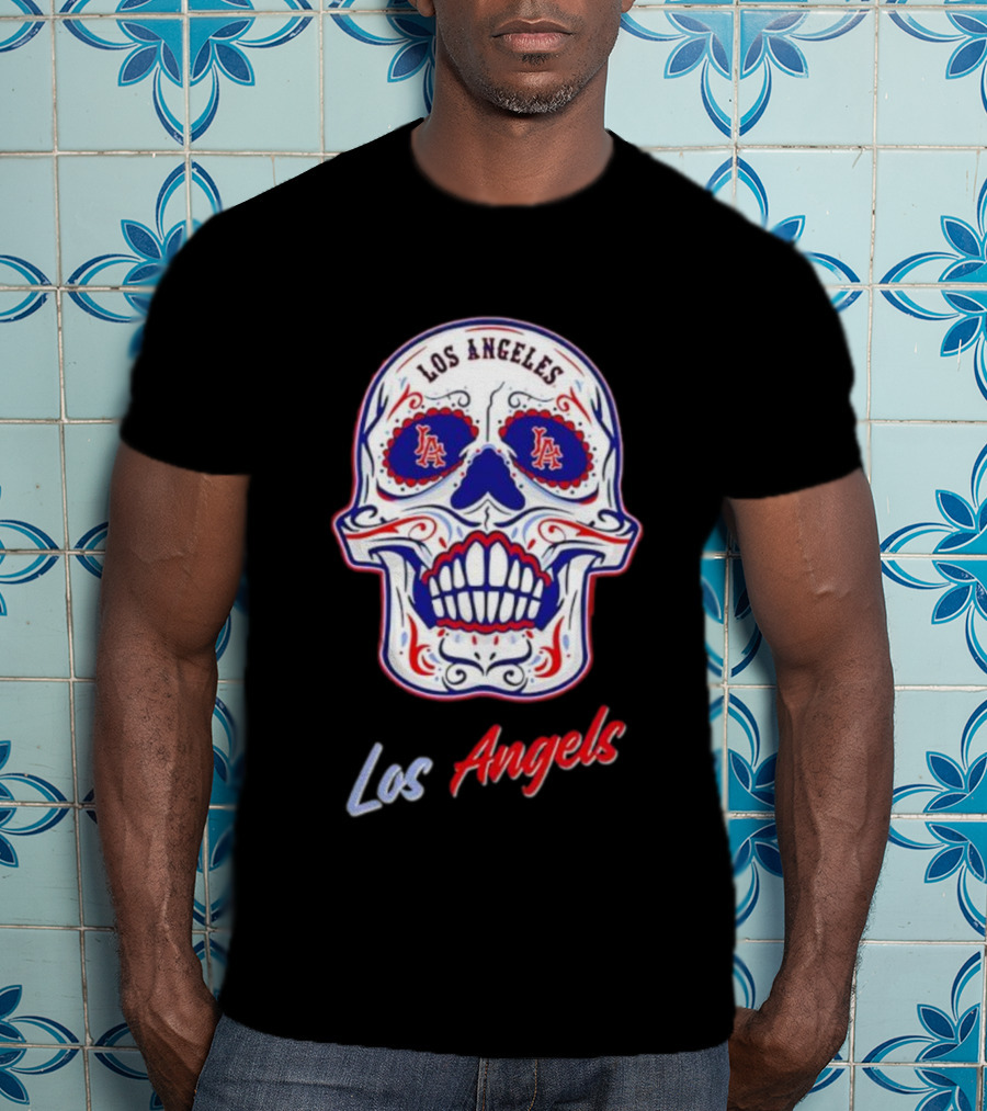 Los Angeles Angels Sugar Skull LA Baseball T-Shirt