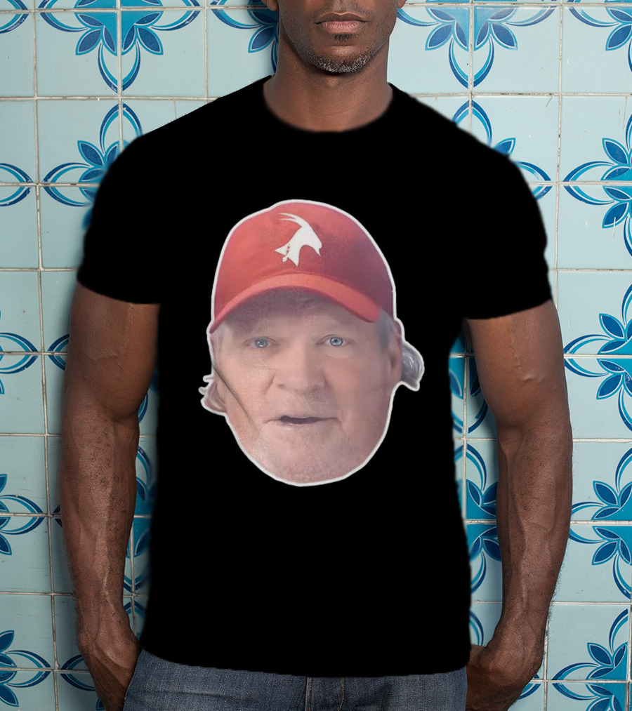 John Kruk Philadelphia Phillies Red Cap With White Goat Icon T-Shirt