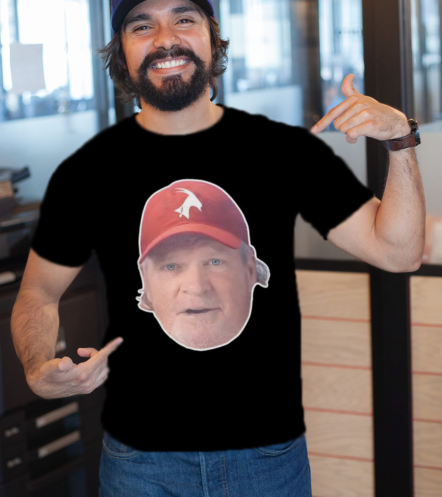 John Kruk Philadelphia Phillies Red Cap With White Goat Icon T-Shirt