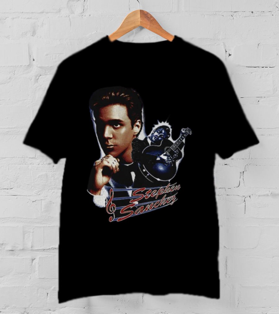 Stephen Sanchez Music Icon With Guitar Imagery T-Shirt