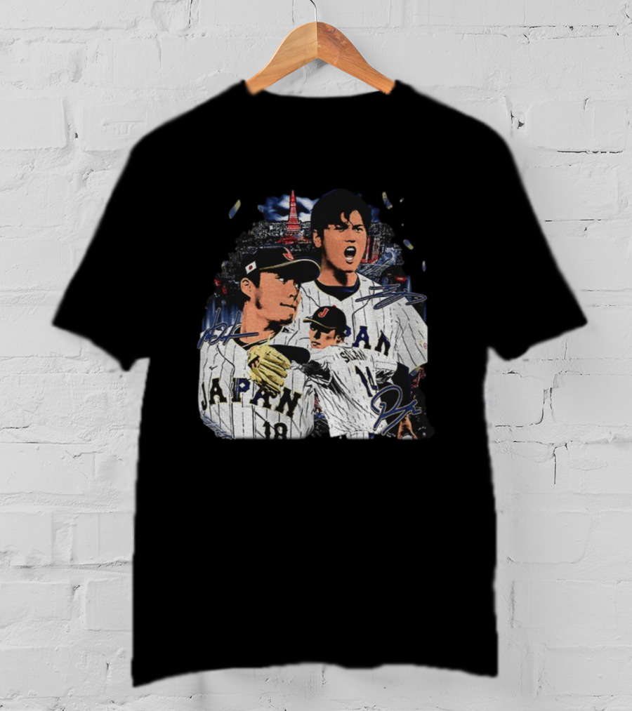 Japan Baseball Shohei Ohtani Tokyo Tower MLB Signatures T-Shirt