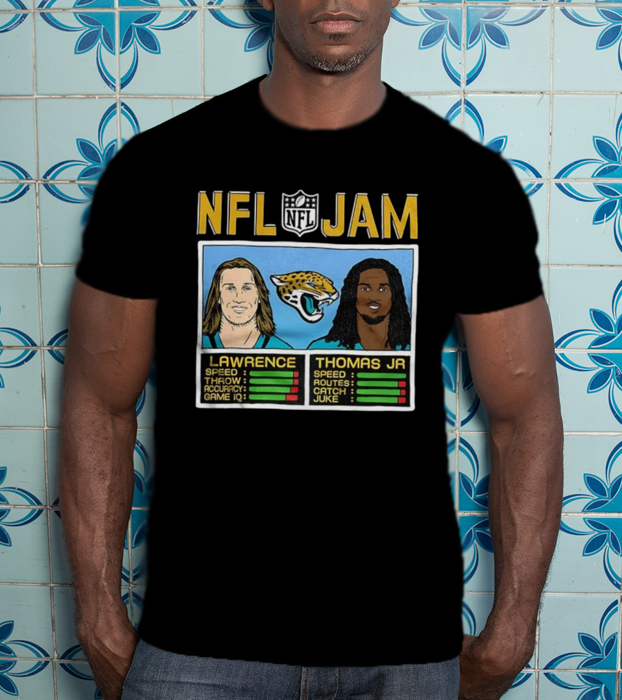 Trevor Lawrence Brian Thomas Jr Jacksonville Jaguars NFL Jam Classic Video Game T-Shirt